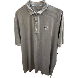 johnnie-O Torrey Pines Polo Shirt Men Xxl Meteor Gray Stripe Golf